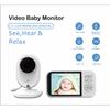 Babysitter SP316 Monitor de vídeo para bebês 2.4G sem fio com LCD de 3,5 polegadas Áudio bidirecional Falar Visão noturna Câmera de segurança de vigilância
