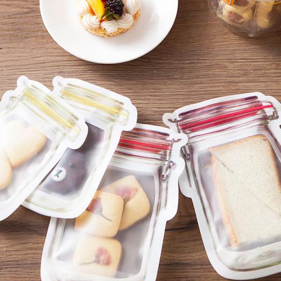 3/4 Stücke Mason Flasche Form Cookie Mutter Gefrierschrank selbstklebende Tasche Lagerung Container