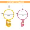 Pet Parrot Birds Cage Toy Parrot Cotton Rope Circle Ring Stand Chewing Bite Hanging Swing Climbing Play Toys
