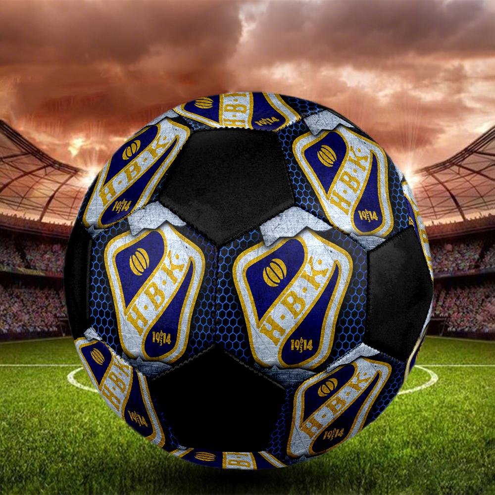 SIZE 5 Halmstads BK Soccer Ball Colorful All Ages Machine Stitched PVC Competition Ready Durable High-Bounce