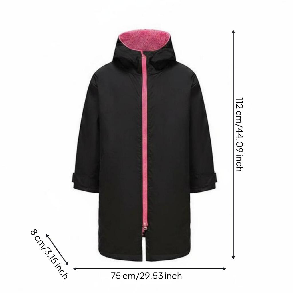 Hooded Changing Robe Warm Surf Poncho Thick Windproof