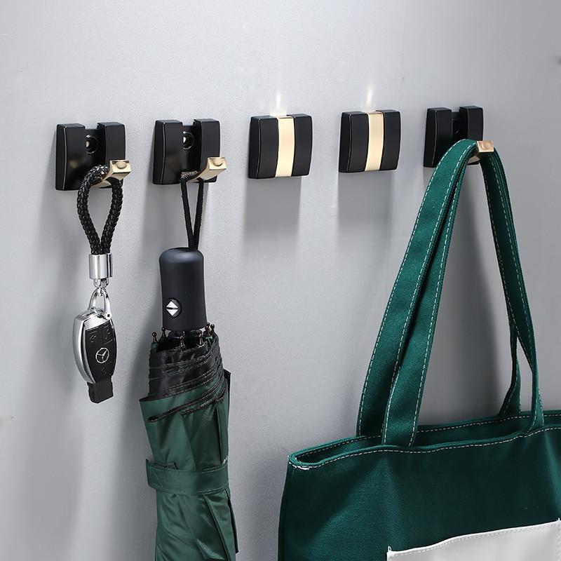 Cârlig Robă Negru Tuqiu Pliabil Cu Aspect Antic Umeraș Raft Haine Cârlig Prosop Aluminiu Cârlig Bucătărie Agățător Ușă Montat pe Perete