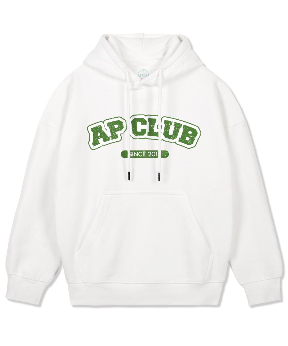 Astral Projection Ap Club Oversized Wide Shoulder Hoodie_White L