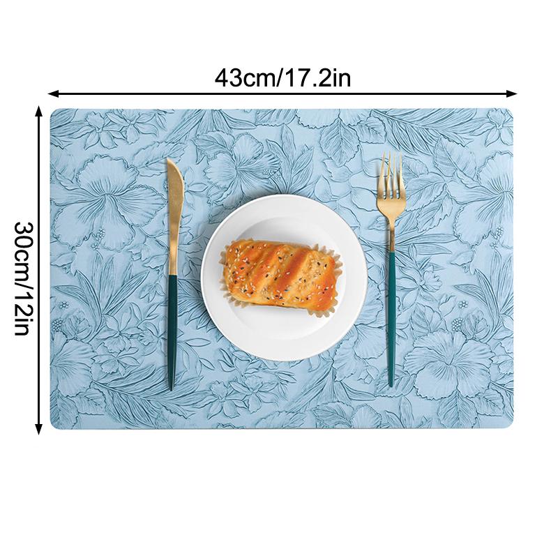 Leather Placemats Heat Resistant Table Dining Washable Place Mat Oil Resistant And Waterproof Non-Slip Place Mat For Dining