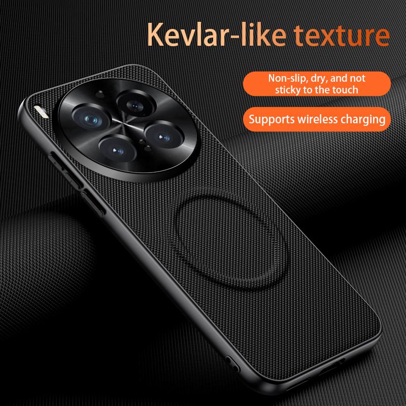 Case For Vivo X300 Ultra X200 Pro Mini X100 5G For MagSafe Magnetic Matte Fine Grained Leather Shell Metal Lens Frame Cover