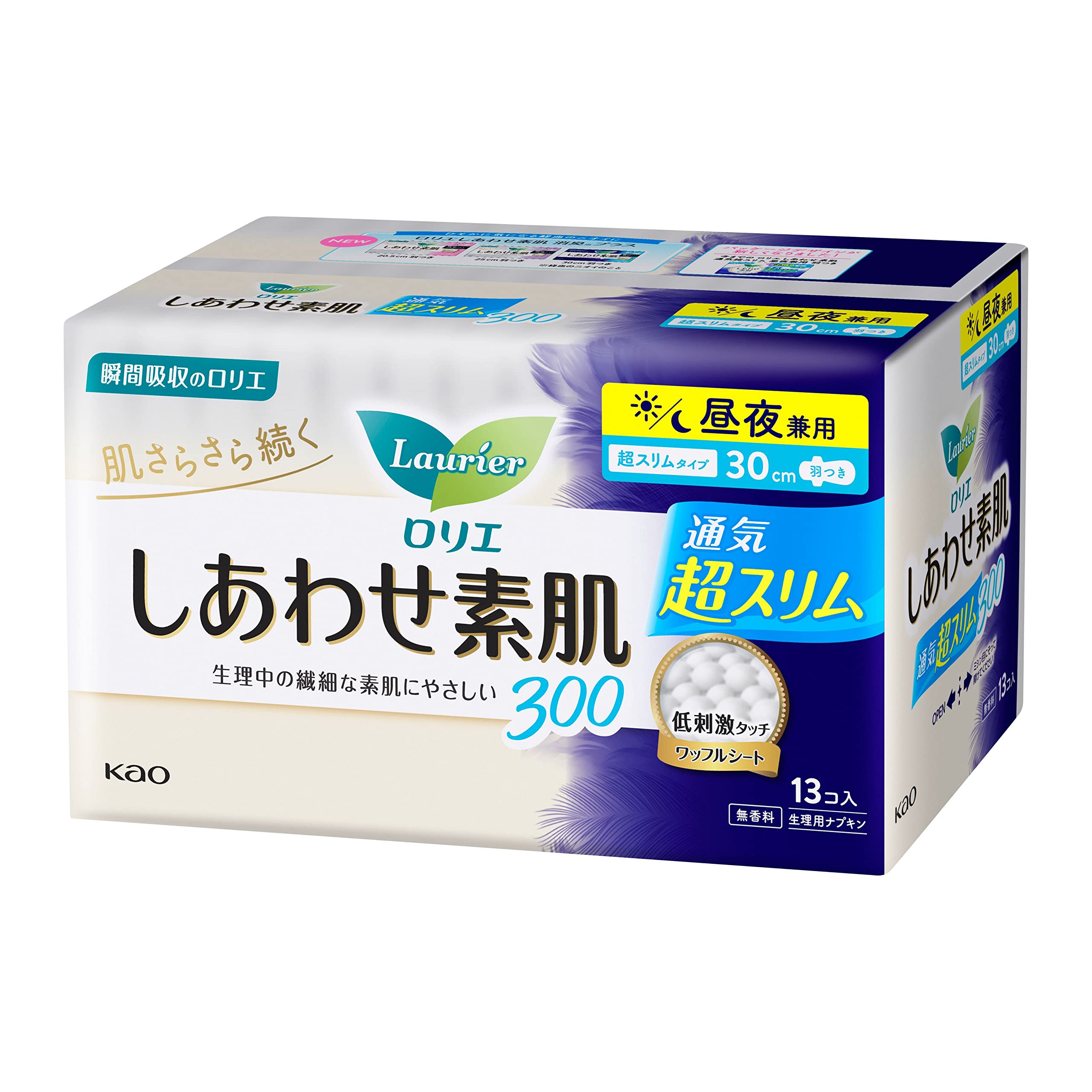

Laurier Happy Bare Skin Ventilation Super Slim Day and Night Wings 30 см 13 шт.