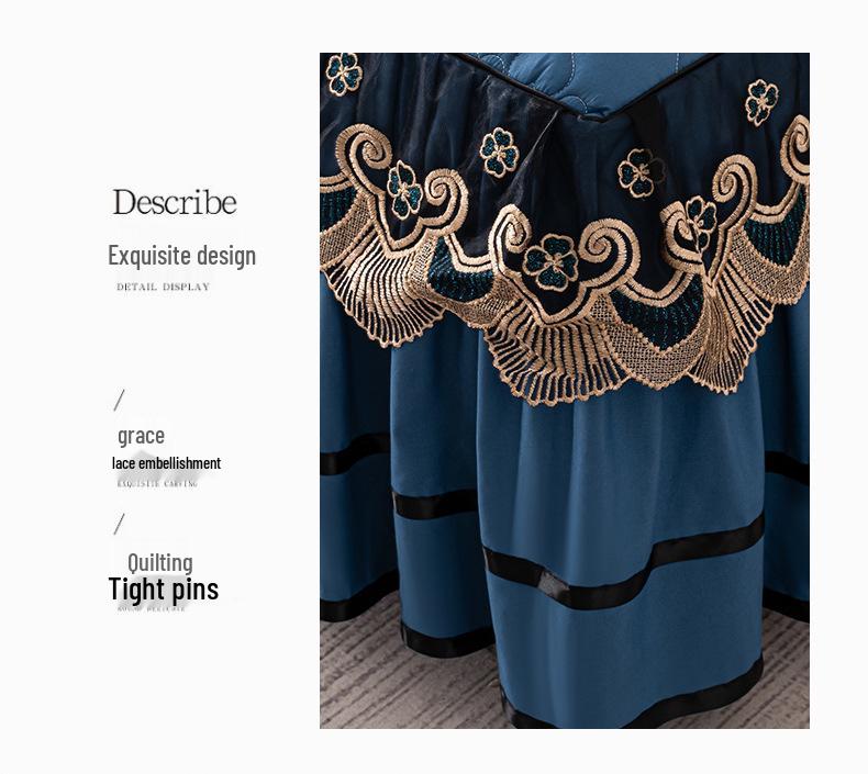 European Style Lace Quilted Bed Skirt - Thickened Skirt Edge for E-commerce Dropshipping