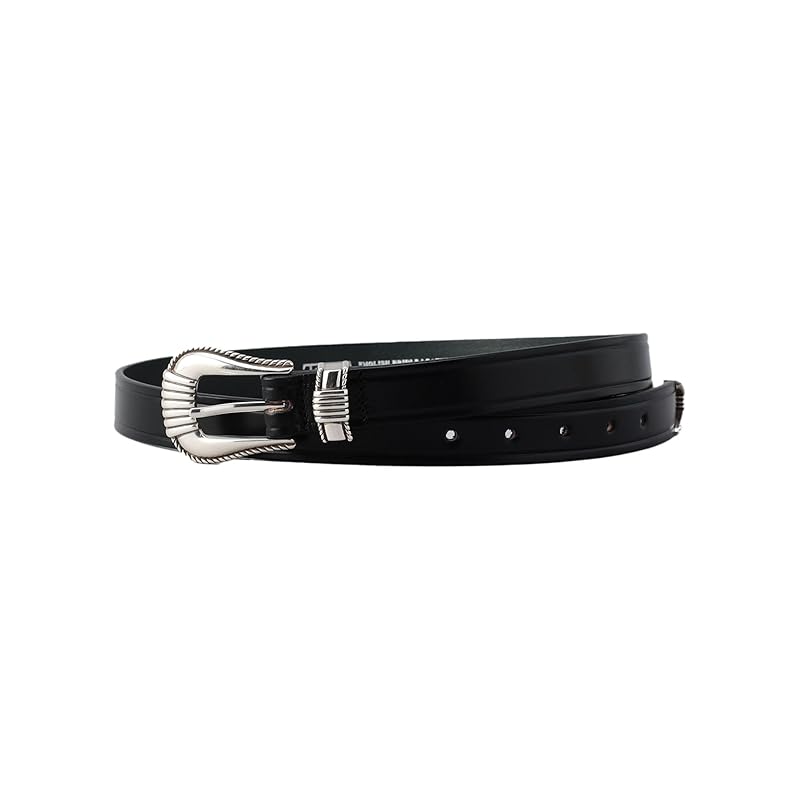 

[Cohen] Ремень TORY LEATHER с серебряной пряжкой 75864030037 0950 ЧЕРНЫЙ(09) M