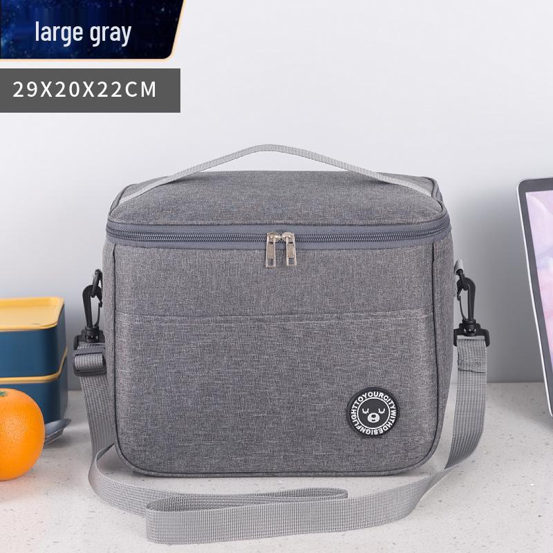Large Capacity Insulated Lunch Bag with Aluminum Foil and Shoulder Strap