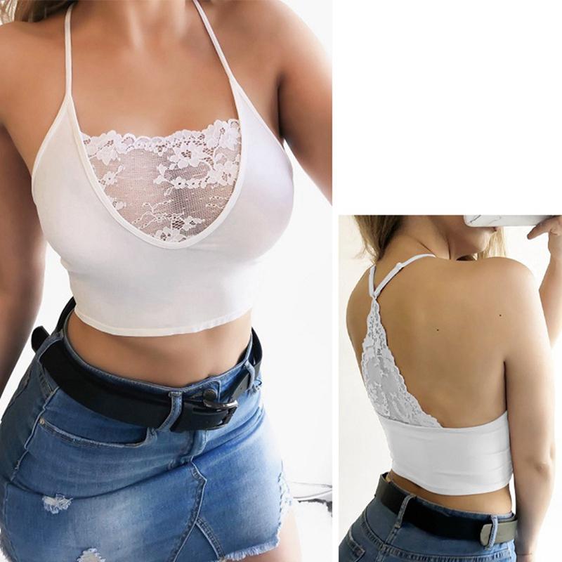 Women's Lace Halterneck Bra Support Bra
