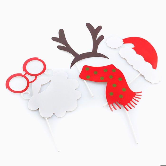 Set d'accessoires photobooth - OUT OF THE BLUE - Noël - Multicouleur - 5 pièces - 0,1 kg
