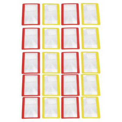 20pcs Credit Card Size Magnifiers Lightweight Portable Handhold Magnifier for Reading Makup