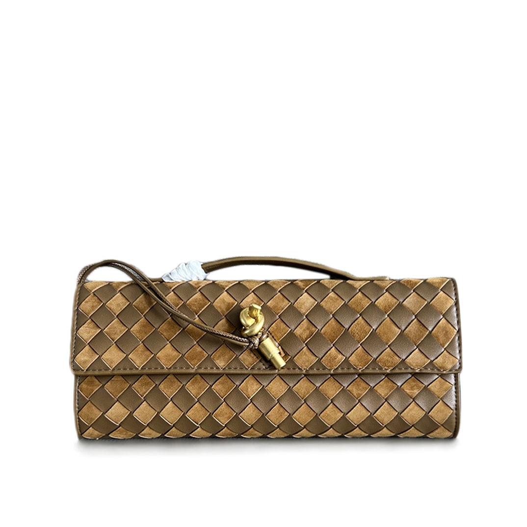 

Нова жіноча сумка Плетена кашемірова шкіра з коров ячої шкіри, збігається за кольором, банкетна сумка, сумка на одне плече, діагональна хрестовина 31x4x13cmwith shoulder straps алабама, темно-червоний колір