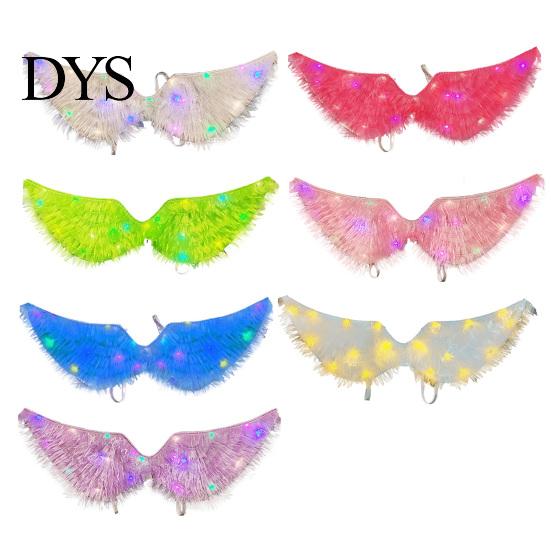 LED Costume Accessories Light-Up Angle Wing, Glowing Feather Wing for Kids Girls, Wings with Lights Fairy Props Christmas Halloween Stage Performance