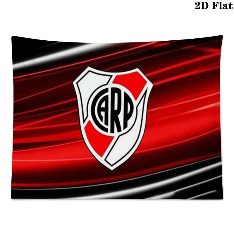 River Plate Logo Wall Tapestry Aesthetic Wall Hanging Printed Fabric Blanket Decorative Tapestries for Bedroom Living Room Home Decor