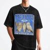 Meowl I'm A New Soul Cat Owl Funny Meme T Shirts Washed Short Sleeve Street T-Shirt for Men Women Streetwear Summer Tees