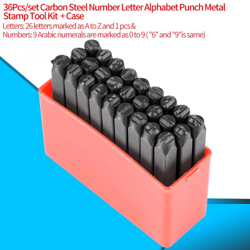 Carbon Steel Stamps Letter Alphabet Numbers Set Punch Steel Metal Leather Tool
