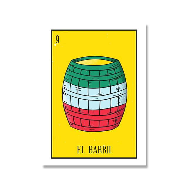 

Абстрактные мексиканские плакаты Таро и принты, скандинавские настенные художественные картины, красочная картина на холсте с изображением лотереи для гостиной, домашнего декора 21*30cm