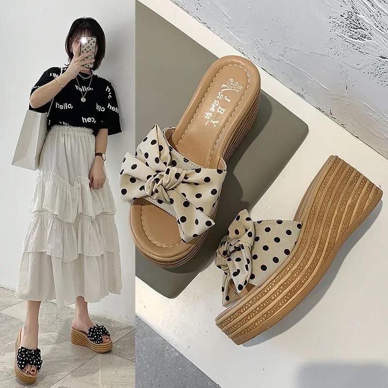 Fashion Shoes For Women Flip Flops Sandals Wedge Heel Woman Slippers High Quality Original Slides 39 Vip With Wholesale Bulk On Sale