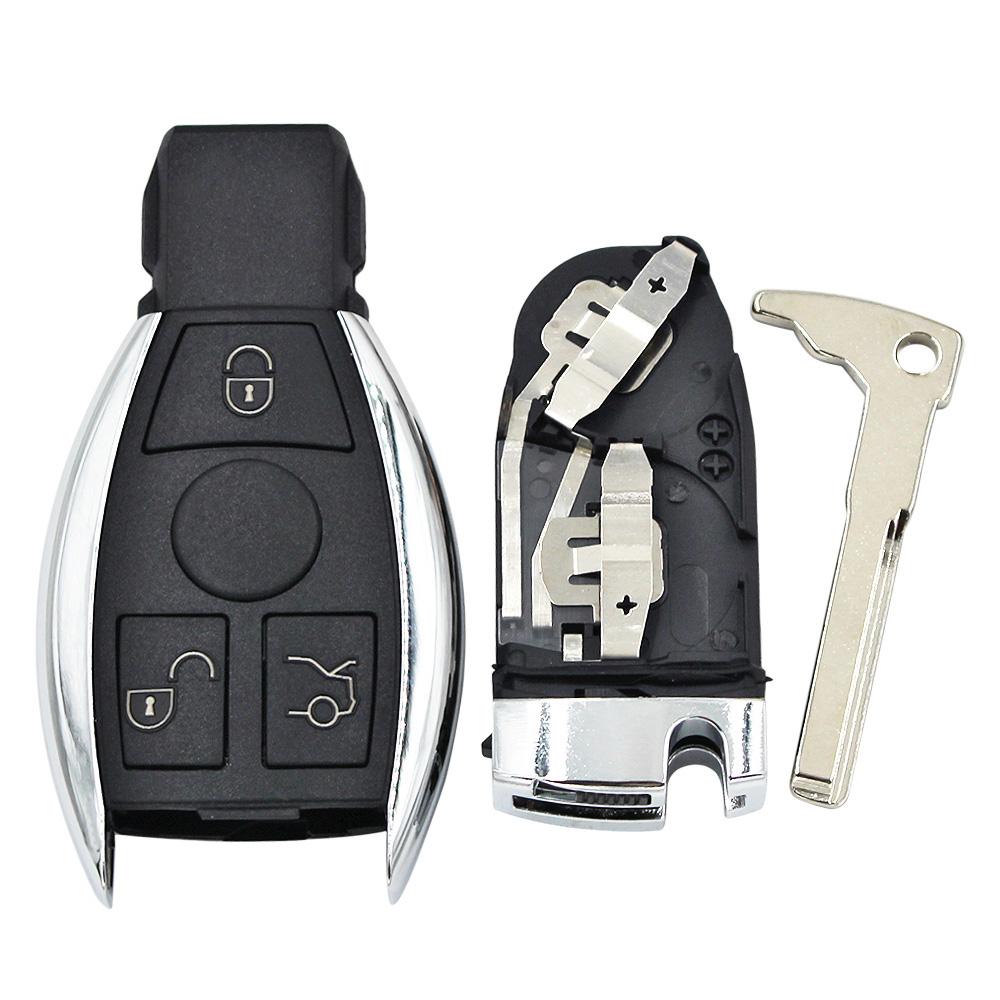 Modified 3/4 Button Smart Key Shell for Mercedes Benz W211 A C E G S R SL ML GML CL GL CLS CLA CLK SLK GLK with Battery Holder TB7
