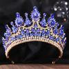DIEZI Elegant Baroque Luxury Bridal Opal AB Crystal Tiara For Women Girls Gift Wedding Party Queen Crown Hair Dress Accessories