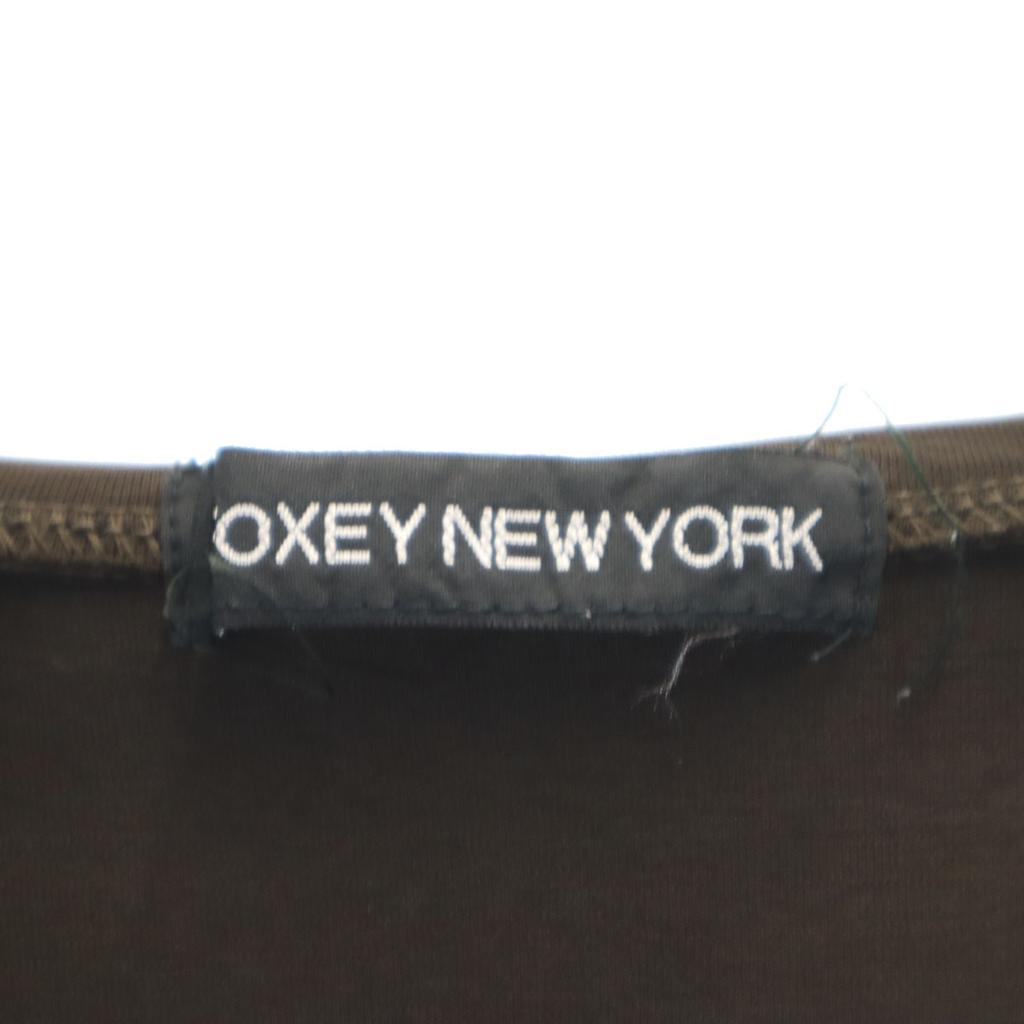 FOXEY NEW YORK made in Japan Long sleeve Zip up Cut Brown Hoodie Women Used