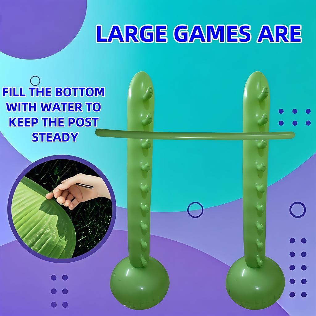 1Set Inflatable Portable Limbo Inflatable Low Pole,Durable PVC Material; Suitable for Outdoor Party Decoration;Family Gatherings