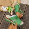 2026 Summer New Thick-soled Slippers Fashion Round Head Plus Size Flat Sandals Women's Casual Style