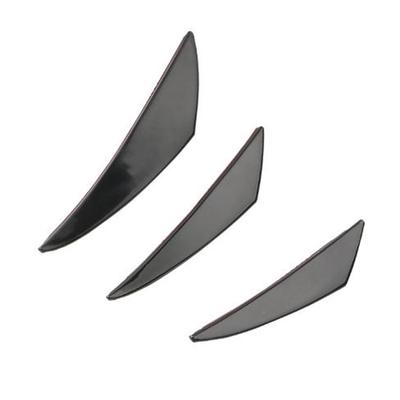 6Pcs Auto Front Lip Splitter Flossen Körper Spoiler Canards Refit Glanz Schwarz