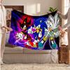 Sonic the Hedgehog Printed Flannel Blanket, Skin Friendly Warm Throw for Indoor Couch Bed Daily Use