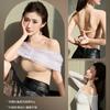 Invisible seamless strapless underwear for  is non-slip and cannot fall off. Small breasts gather and cross beautiful back bra cover 