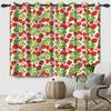 2Pcs Fruit Strawberry Window Curtain Children's Bedroom Blackout Thermal Insulated Room Darkening Noise Reduction Grommet Drapes