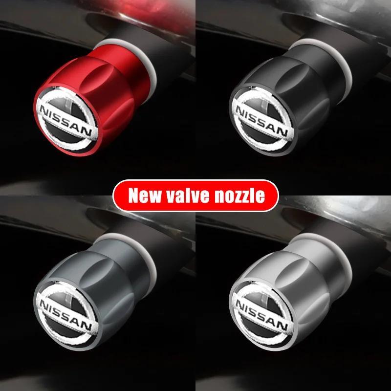 Für Nissan GFJ3 4 Stück für Nissan Qashqai Juke Sentra Altima Versa Maxima Almera Rogue Kicks Leaf Legierungsradventilkappe Auto Rad Reifenventilkappen