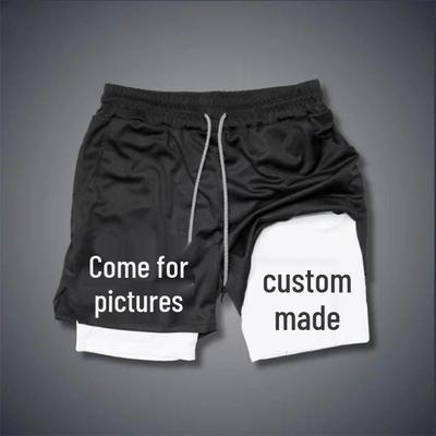 Men's Quick-Dry Ice Silk Mesh Double-Layer Casual Shorts - Breathable Fitness Beach Pants