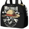 Borsa per il pranzo per bambini Anime One Piece King dei Pirati per studenti delle scuole elementari e medie Borsa da picnic con impacco di ghiaccio Borsa termica portatile per bento