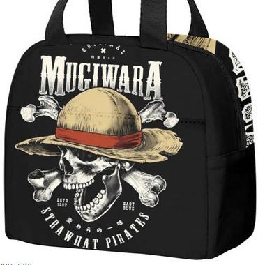 Borsa per il pranzo per bambini Anime One Piece King dei Pirati per studenti delle scuole elementari e medie Borsa da picnic con impacco di ghiaccio Borsa termica portatile per bento