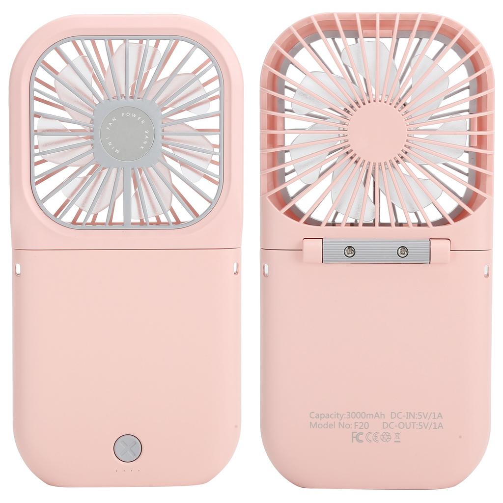 Hanging Neck Fan Mini Portable Folding 3 Speed Adjustable USB Charging Low Noise Fan for Home Office OutdoorPink