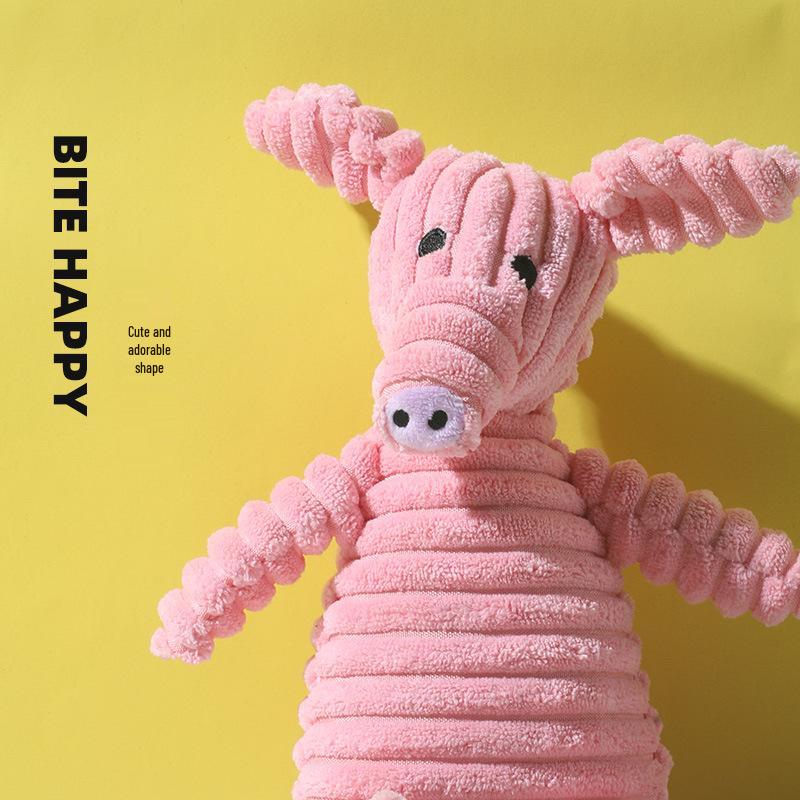 Interactive Cartoon Animal Plush Toy - Bite-Resistant Teething and Sounding Toy for Dogs, Ideal for Boredom Relief