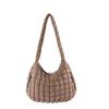 Giacca Casual in Cotone da Donna Stile Coreano a Pieghe a Nuvola con Spalle a Bolla Borsa a Tracolla