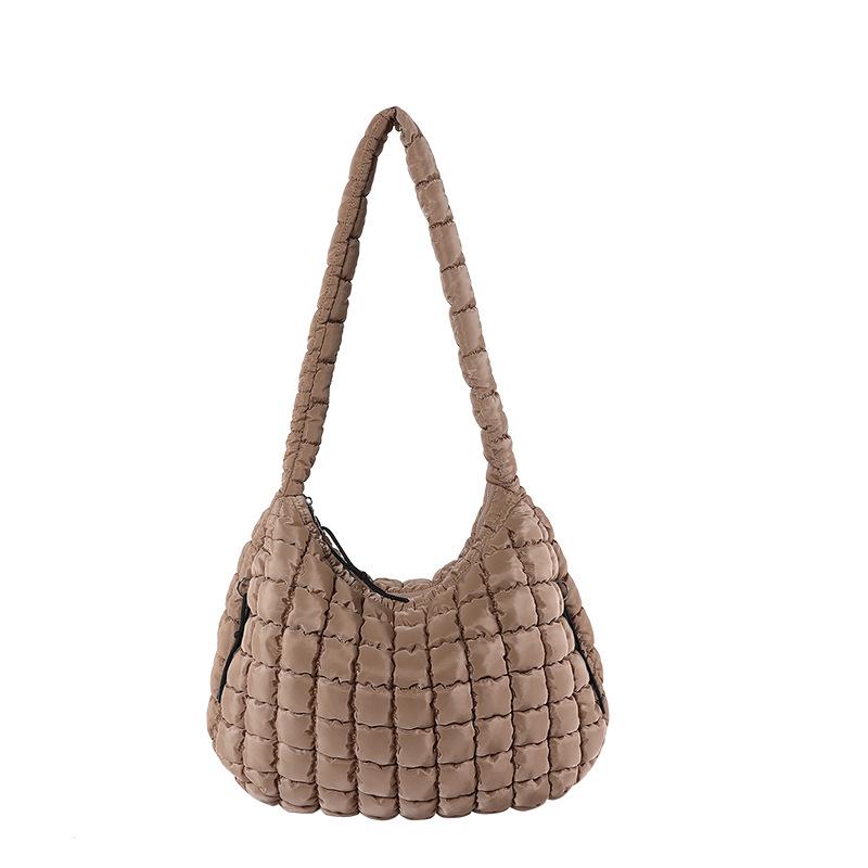 Giacca Casual in Cotone da Donna Stile Coreano a Pieghe a Nuvola con Spalle a Bolla Borsa a Tracolla