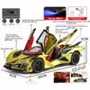 Alloy model car 1:24 Apollo EVO electroplated spray version model Diecast car Model with Sound &Light Boys Gift collectibles