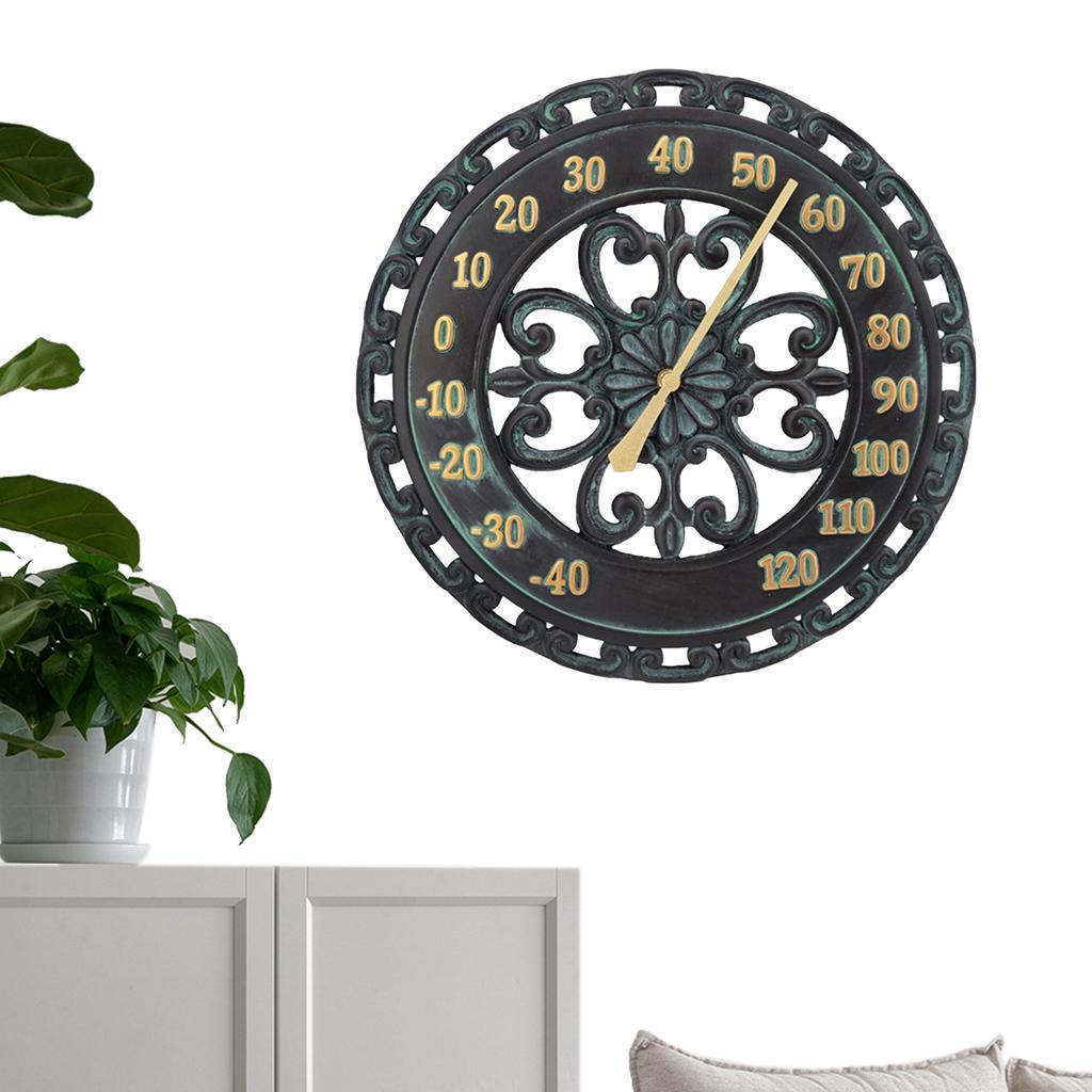 Outdoor Garden Vintage Thermometer Hanging Decorative Thermometer Elegant Thermometer Welcome Wall Decor for Fence Garden Yard Door Living Room