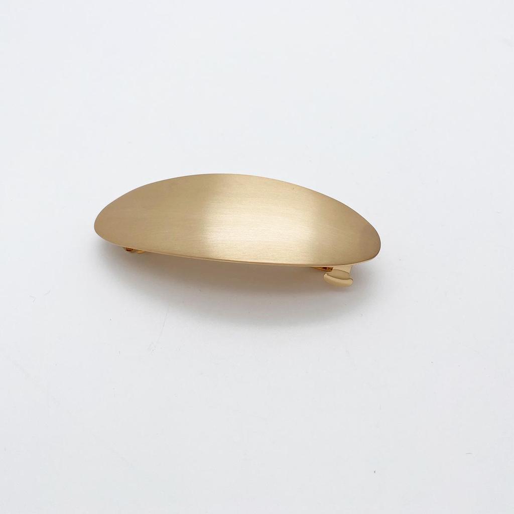 European & American Style Metal Oval Spring Clip: Versatile Retro Hair Accessory for Women's Ponytail or Half-Up Styles