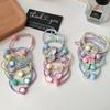 5 Stück Niedliche Bunte Herz Blume Gute Hochelastizität Haargummis für Frauen Mädchen Pferdeschwanzhalter Koreanische Haarringe Seil Accessoires