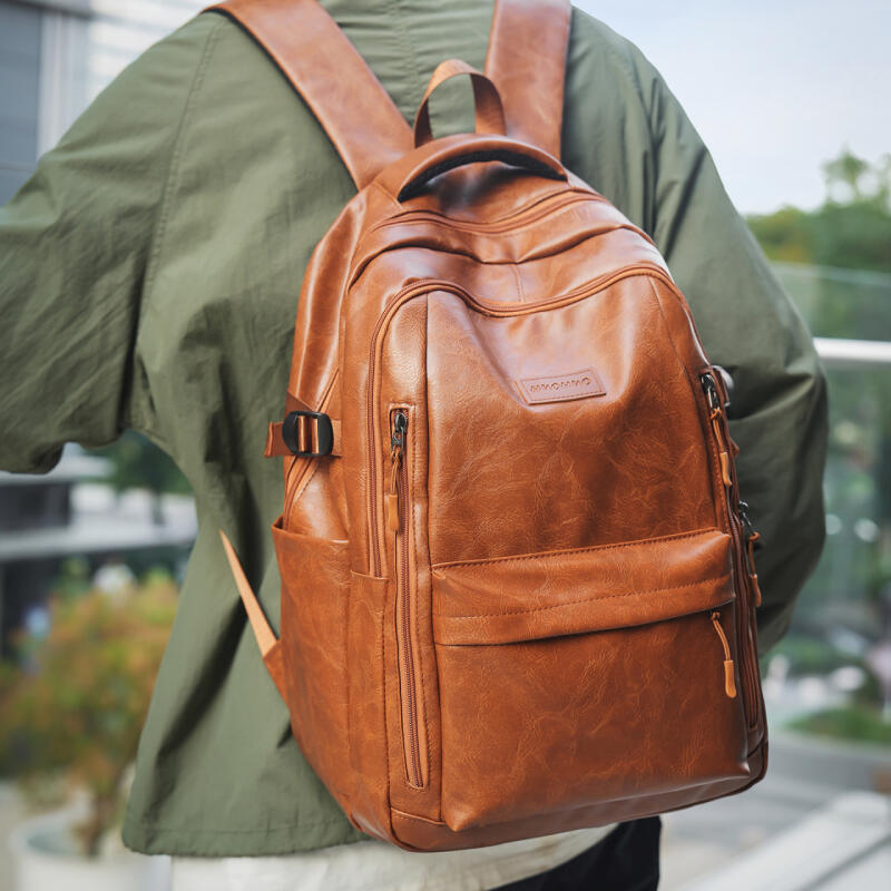 PU Backpack Large Capacity Water-repellent Business Travel Backpack