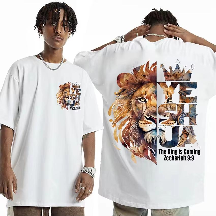 2025 Living Proof of A Loving God Letters Print T Shirts Women's Inspirational Christian Apparel T Shirt Men Oversized T-shirt