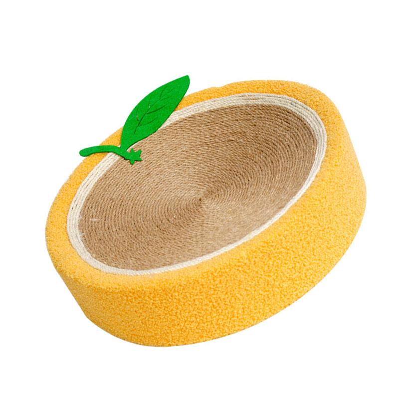 Katzenkratzschale Orange Rund Sisal Hanf Langlebig Abriebfest Platzsparend Katzenkratzbaum Bett für Familie