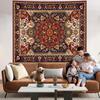 Boho Hippie Wall Tapestry Indian Bohemian Tapestry Art Decoration Retro Orange Mandala Flower Carpet Living Room Bedroom Home De