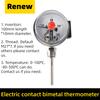 100mm Bimetallic thermometer stainless steel diameter axial pointer boiler pipe roast duck industry thermometer