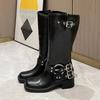 Boots for Women  Spring Autumn Heel Knee Thigh Boots Women's British Style Retro Knight Boots Fashion Shoes  De Mujer
